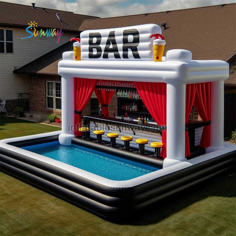 Inflatable pool bar